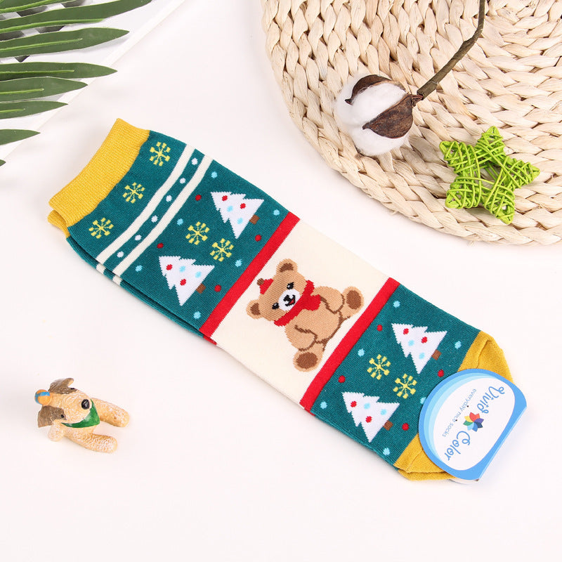 New Year's Socks for Autumn and Winter Christmas Women Socks