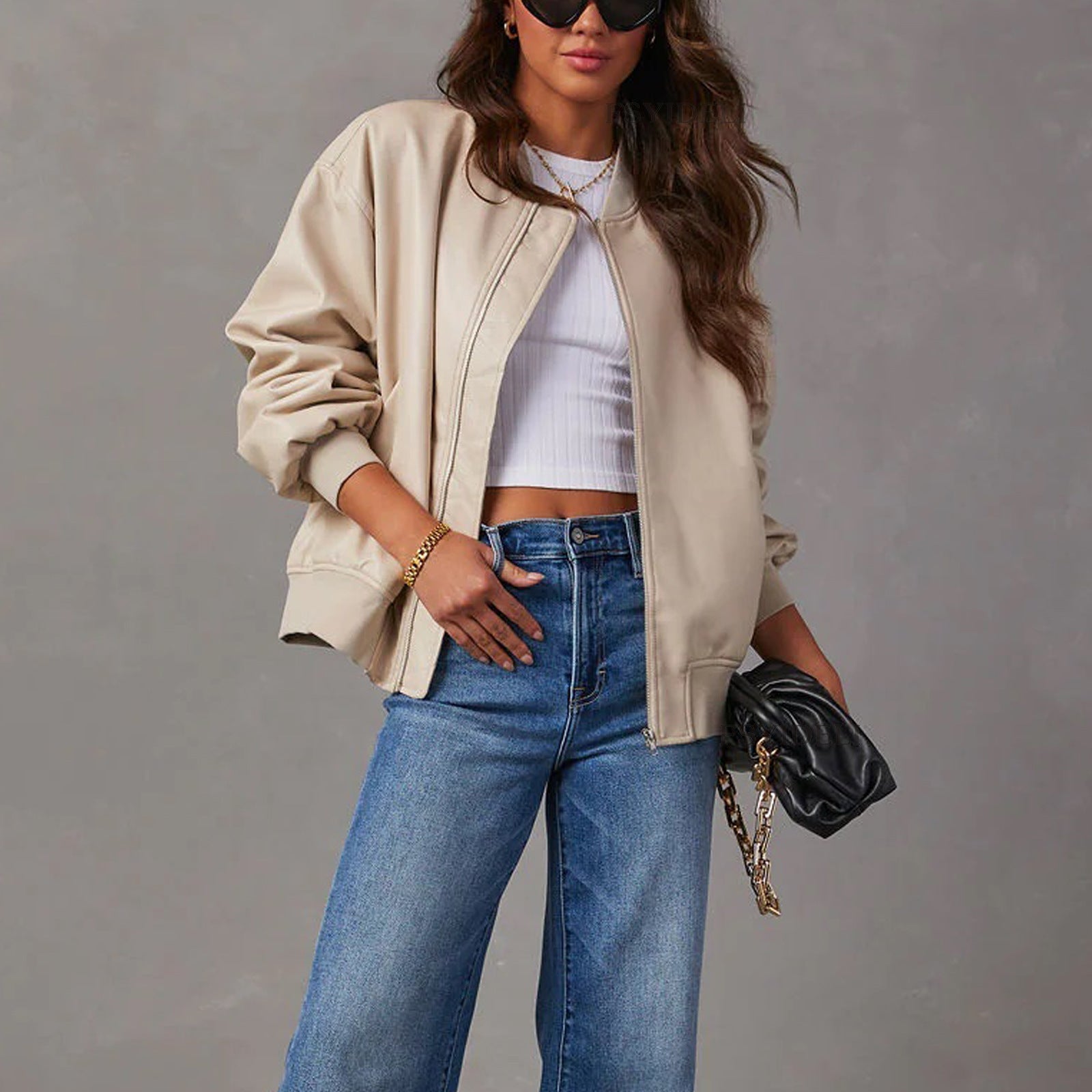 Leather Baseball Uniform Jacket