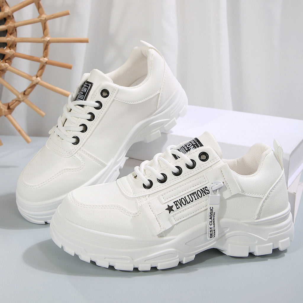 Thick Sole Round Casual Shoes For Women Sneakers