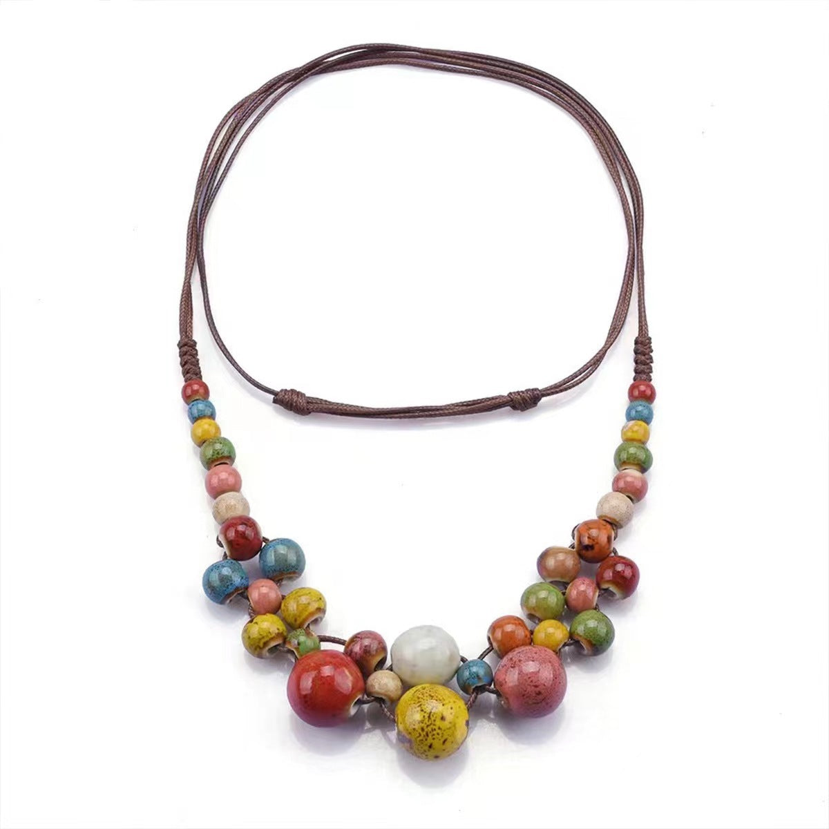 Ethnic Style Beaded Colorful Necklace