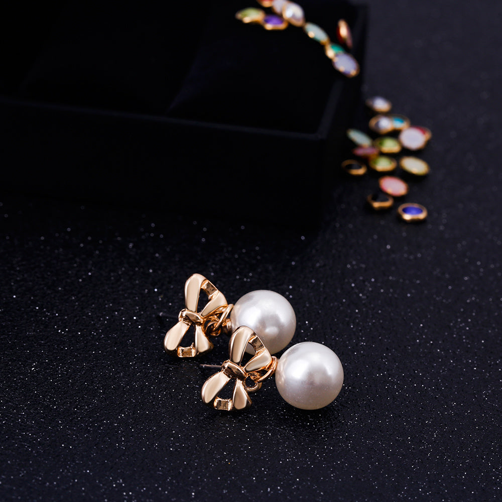 Bow Pearl Earrings