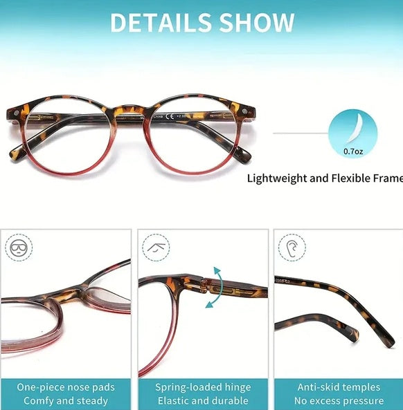 Oval Reading Reader Glasses 1-4