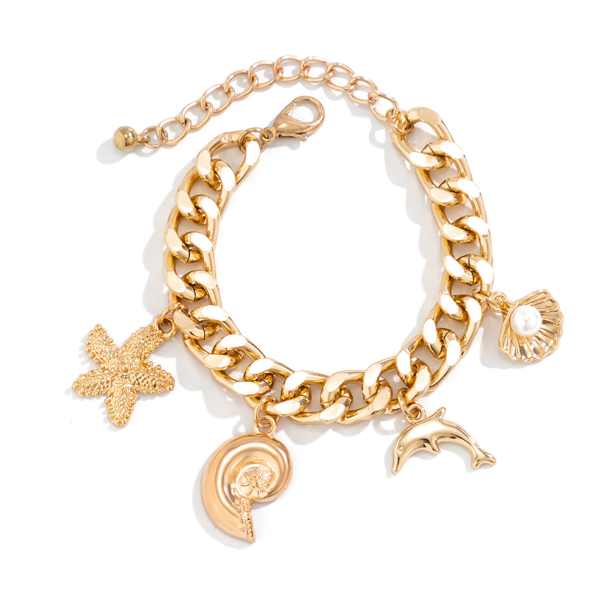 Creative Boho Conch Dolphin Starfish Pendant