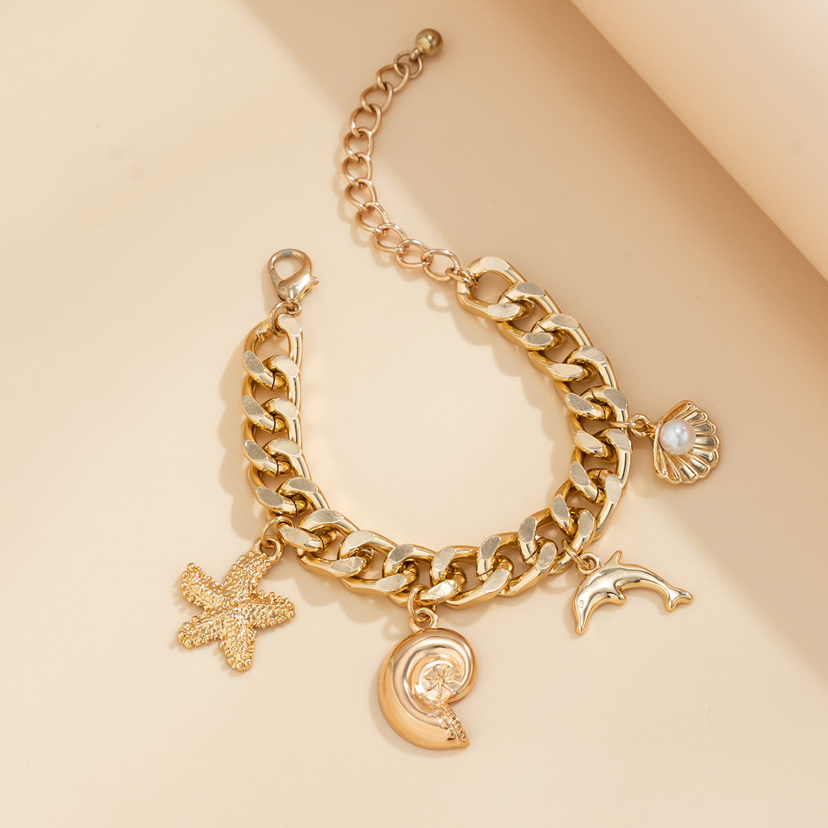 Creative Boho Conch Dolphin Starfish Pendant