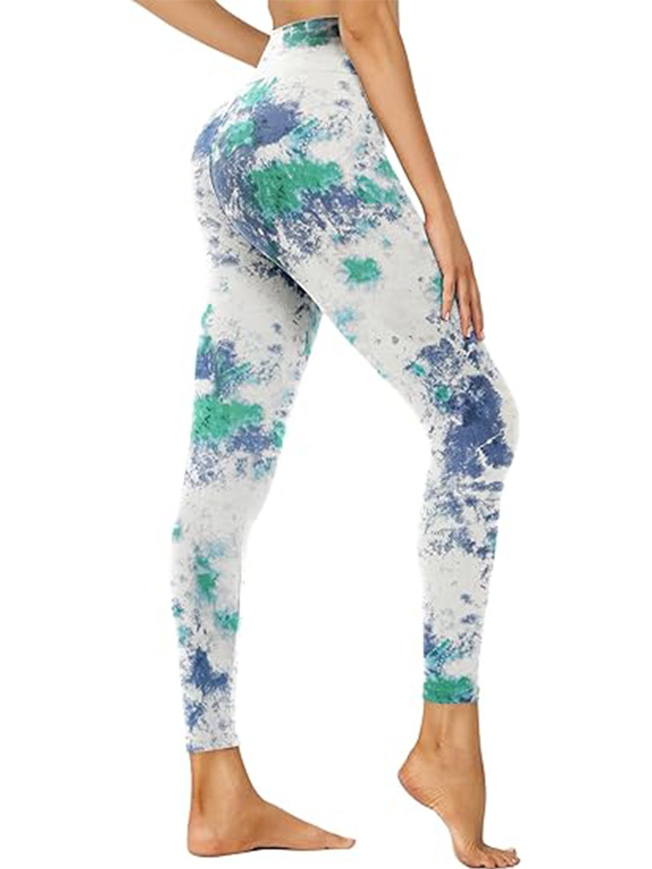 Leggings - Cropped High-Rise  Sky Print Blue