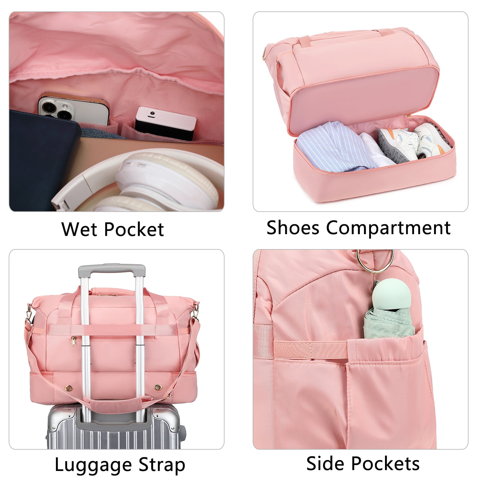 Gym & Travel Duffel Bag With USB Charging Port